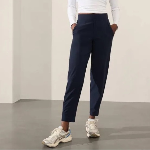 Athleta Pants - Athleta Women's Brooklyn Mid Rise Ankle Pants Navy Blue Size 12